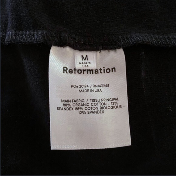 NEW Reformation Braun Dress Black Medium - Picture 14 of 15